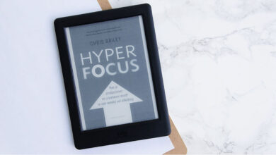 Hyperfocus boek van Chris Bailey op e-reader