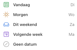 Todoist taak verplaatsen